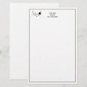 Sportartikelen voor Bowling Ball en Pins Briefpapier (Voorkant / Achterkant)
