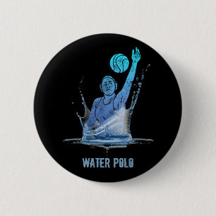 sportatleet met waterpooie, met bal ronde button 5,7 cm