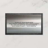 Sportauto Auto Logo | Metallic Geborsteld Visitekaartje (Achterkant)