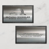 Sportauto Auto Logo | Metallic Geborsteld Visitekaartje (Voorkant / Achterkant)