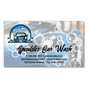 Sportauto Autowas Clean Detailing Magnetisch Visitekaartje
