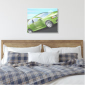 Sportauto Canvas Afdruk (Insitu (Slaapkamer))