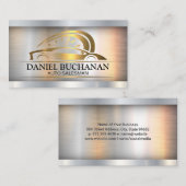 Sportauto | Gold Metallic Auto Logo Visitekaartje (Voorkant / Achterkant)