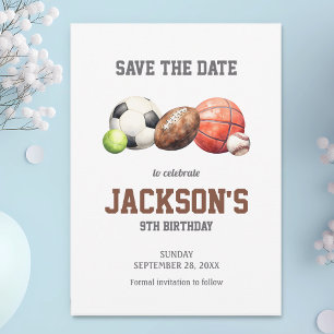 Sportballen Laten we een bal hebben Alle sporten Save The Date
