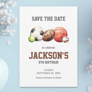 Sportballen Laten we een bal hebben Alle sporten Save The Date