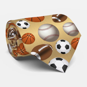 Sportballen Voetbal Futbol Zwart en Wit Goud Stropdas
