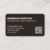 Sportbar Aangepaste QR Visitekaartje (Achterkant)
