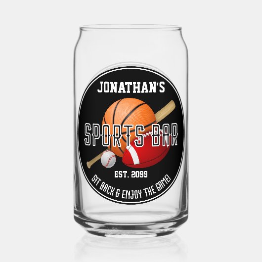 Sportbar Lounge Drinkware Bier Blikvorm Glas (Voorkant)