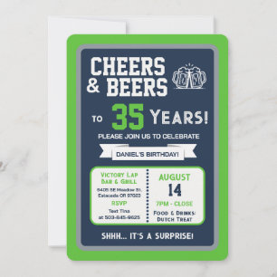 Sportbar Verrassingsfeestje Proost op 35 Jaar Kaart