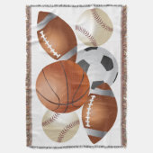 Sportbekkens met gameday-seizoenteams met touw deken (Voorkant Verticaal)