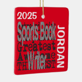 Sportboekschrijver Buitengewone CUSTOM Keramisch Ornament (Rechts)