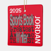 Sportboekschrijver Buitengewone CUSTOM Keramisch Ornament (Links)