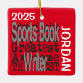 Sportboekschrijver Buitengewone CUSTOM Keramisch Ornament (Voorkant)