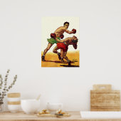 sportboxen, boxers in de strijd poster (Keuken)
