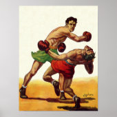 sportboxen, boxers in de strijd poster (Voorkant)