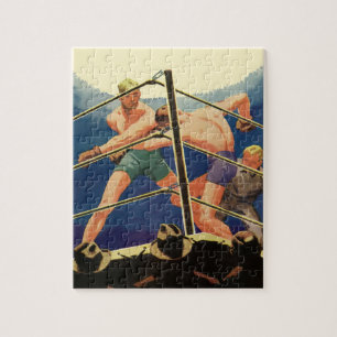 sportboxen, boxers tijdens een overeenkomst legpuzzel