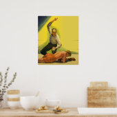  sportboxen, referentie met Boxer Knockout Poster (Keuken)