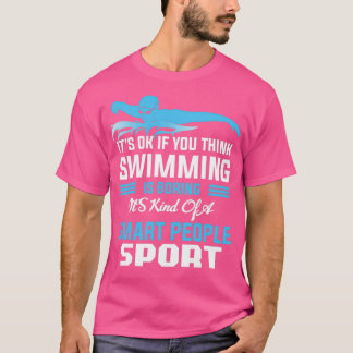 Sportcadeau voor zwemzwembad in zwembad t-shirt