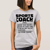 Sportcoach Noun Definition Certified Trainer T-shirt (Voorkant)