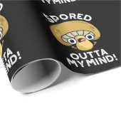 Sported Outta My Mind Funny Mushroom Pun Dark BG Cadeaupapier (Rol Hoek)