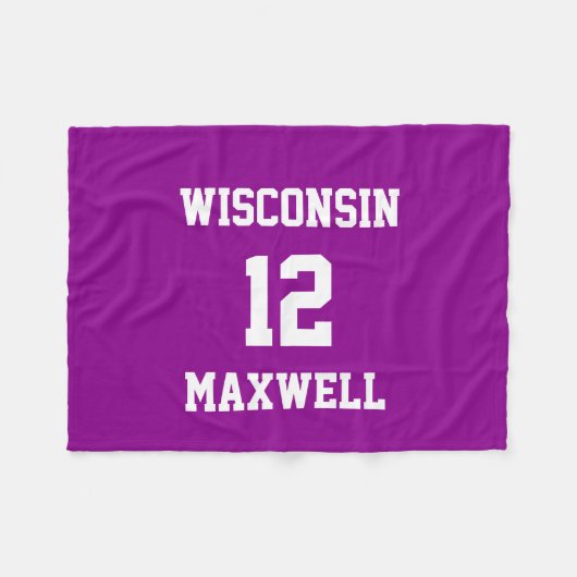 Sporteert uw eigen donkere magenta fleece deken (Voorkant (Horizontaal))