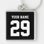 Sporten Aangepaste naam en nummer sleutelhanger (Voorkant)
