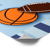 Sporten Alle Star-aangepaste Birthday-banner Poster (Hoek)