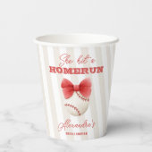 Sporten Honkbal Homerun  Bruids douche Papieren Bekers (Achterkant)