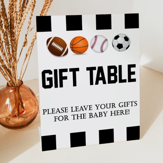 Sporten met Tafel met cadeau Reclamebord Met Voetstuk