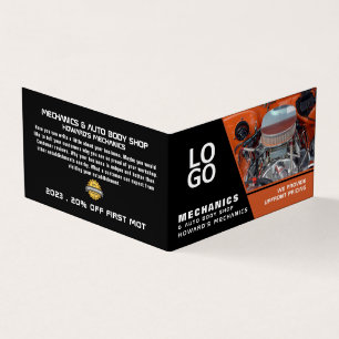 Sportenmotor, Auto Mechanic & Reparaties, Gedetail Visitekaartjes