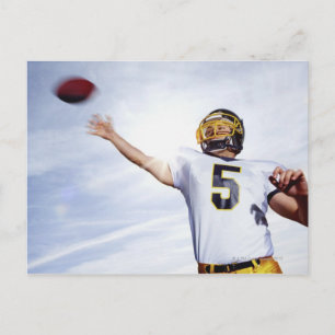 sporter speelt rugbybal briefkaart