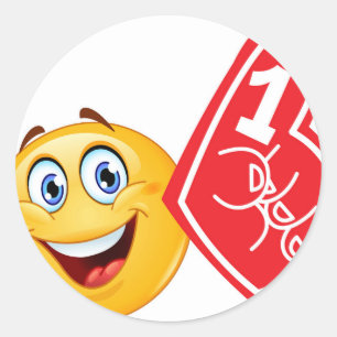 sportfan emoji ronde sticker