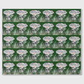 Sportfan golfbal in de ruw cadeaupapier (Vlak)