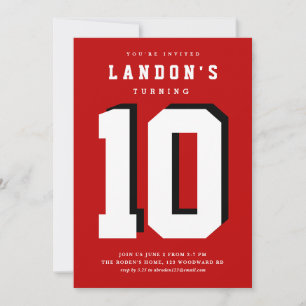 Sportfanatieke verjaardagsuitnodiging voor kindere kaart