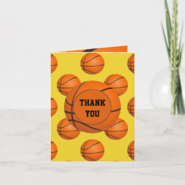Sportfeest Basketbal thema Dank u Bedankkaart