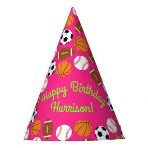 Sportfeest op zaterdag Kinder spoedroze meisjes Feesthoedjes