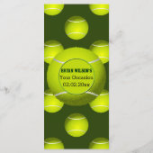 Sportfeest Tennisthema Personaliseer Menukaarten Menu (Achterkant)