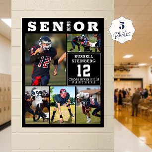 Sportfoto-collage voor eindexamenklas 5 middelbare poster