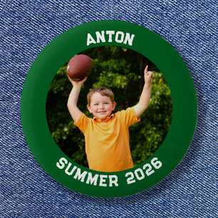 Sportfoto Forest Green Border Ronde Button 5,7 Cm