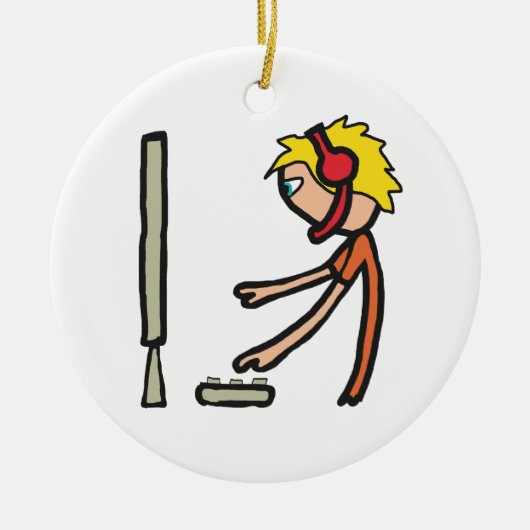 Sportgamer Keramisch Ornament (Voorkant)