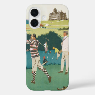 SportGolf in Schotland, Golfers Golfing iPhone 16 Hoesje