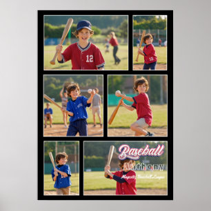Sportherinneringscadeau Aangepaste honkbal fotocol Poster