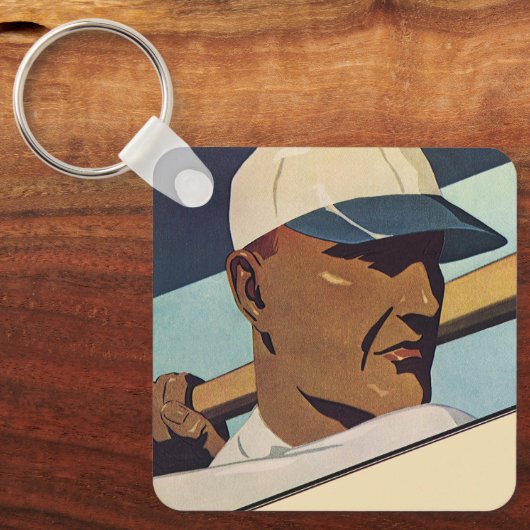 Sporthonkbalbatterij, stijlvolle kunst Sleutelhanger (Voorkant)