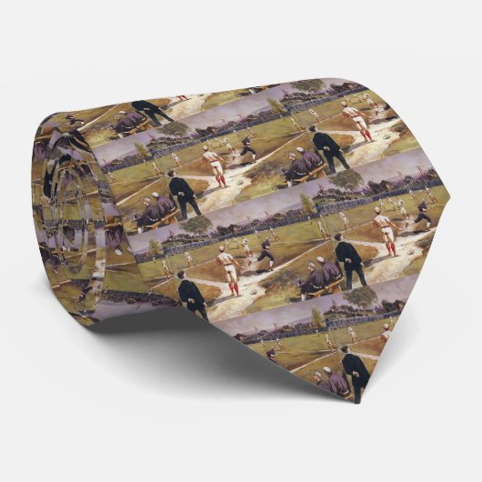  sporthonkbalspel van Henry Sandham Stropdas (Opgerold)