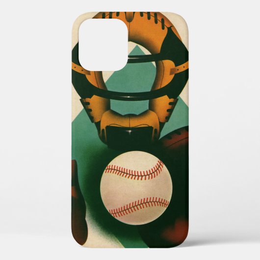  Sporthonkbalspeler, Catcher met Mitt Case-Mate iPhone Case (Achterkant)