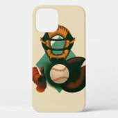 Sporthonkbalspeler, Catcher met Mitt Case-Mate iPhone Case (Achterkant)