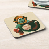  Sporthonkbalspeler, Catcher met Mitt Onderzetter (Linkerzijde)