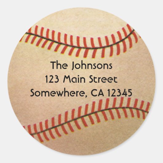  Sporthonkbalspeler, Catcher met Mitt Ronde Sticker (Voorkant)