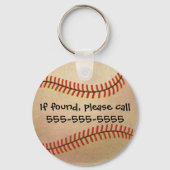 Sporthonkbalspeler, Catcher met Mitt Sleutelhanger (Achterkant)