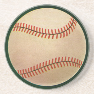  Sporthonkbalspeler, Catcher met Mitt Zandsteen Onderzetter